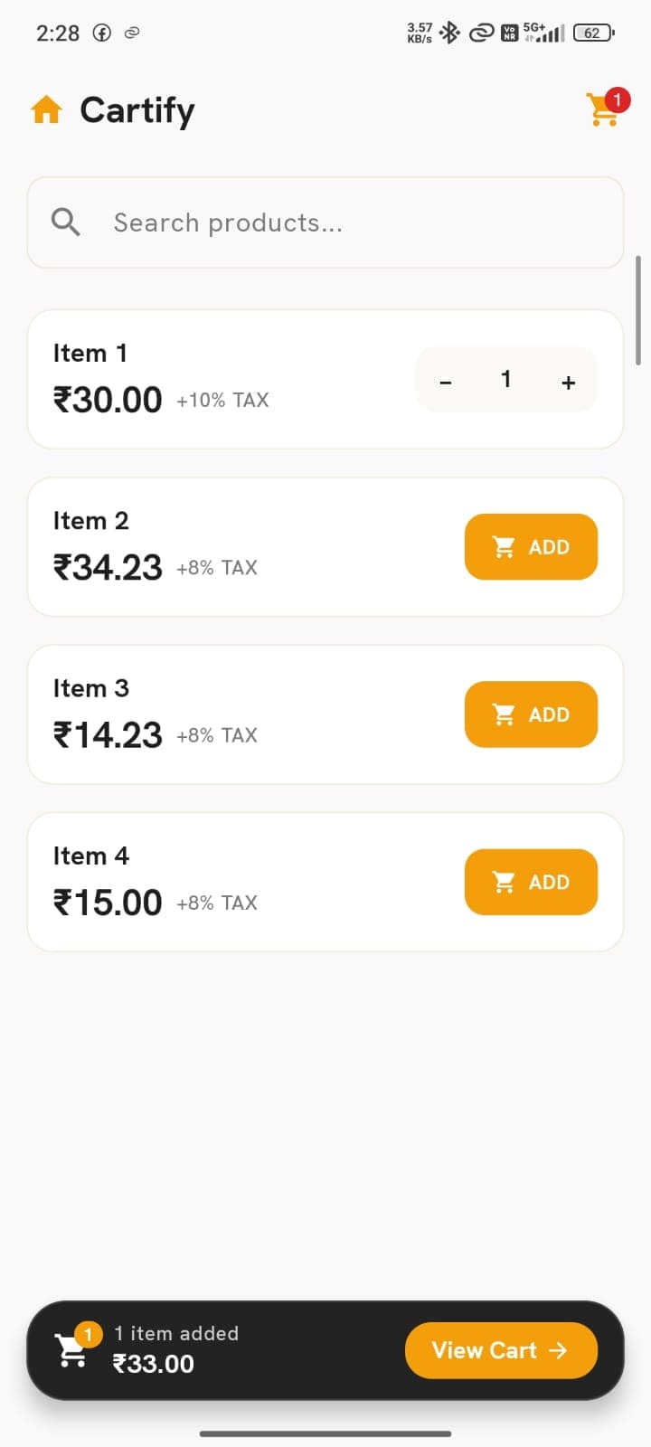 Cartify — Shopping Cart App screenshot 1