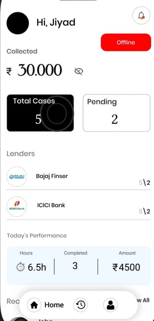 RecoverX — Loan Recovery App screenshot 1